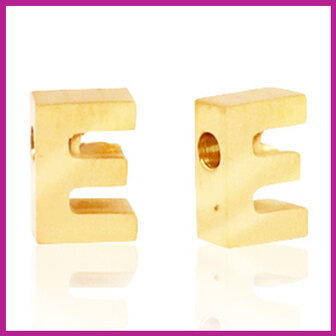 RVS stainless steel initial bead goud E