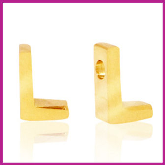 RVS stainless steel initial bead goud L