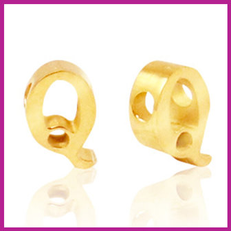 RVS stainless steel initial bead goud Q