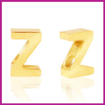 RVS stainless steel initial bead goud Z