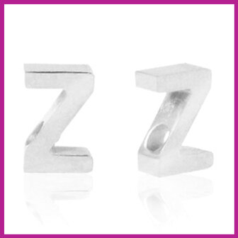 RVS stainless steel initial bead zilver Z