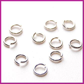 Sterling zilver 925 open ring &oslash;5mm (0,7mm dik)