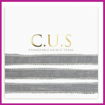 C.U.S sieraden lint shimmery grey