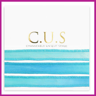 C.U.S sieraden lint dip dye turquoise blue