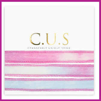 C.U.S sieraden lint dip dye magenta pink