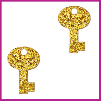 Plexx bedel key glitter golden yellow