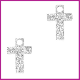 Plexx bedel cross glitter silver