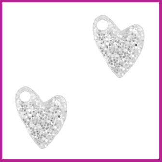 Plexx bedel heart glitter silver