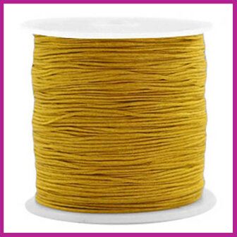 Macram&eacute; draad &Oslash;0,5mm mustard brown