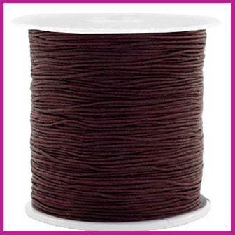 Macram&eacute; draad &Oslash;0,5mm chocolate brown