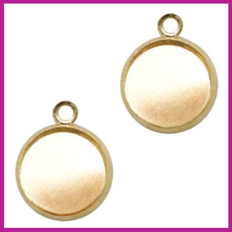 Metaal setting 1 oog voor 12mm cabochon Goud