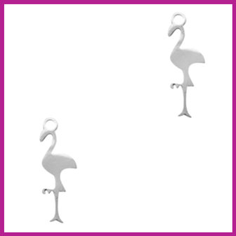 RVS stainless steel bedel flamingo zilver