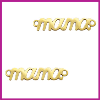 RVS stainless steel tussenstuk &quot;MAMA&quot; goud