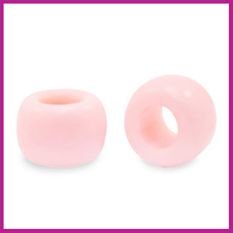 Acryl kraal rondel 9mm light pink