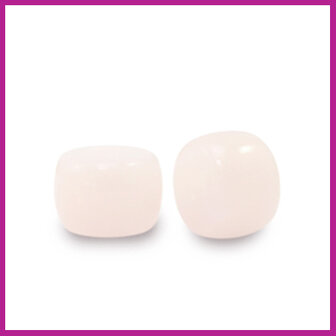 Glaskraal rondel 6mm light peach pink