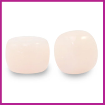 Glaskraal rondel 8mm light peach pink