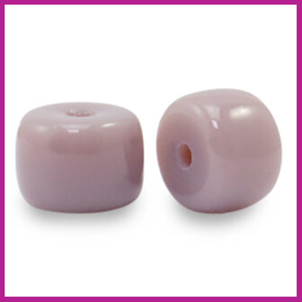 Glaskraal rondel 8mm heather purple