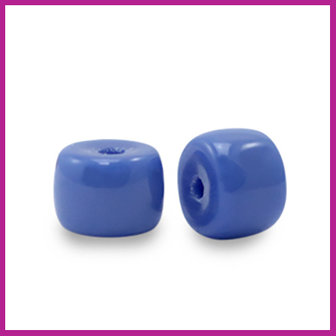 Glaskraal rondel 6mm princess blue