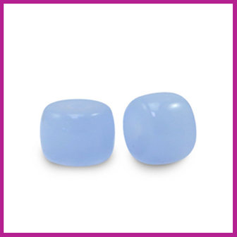 Glaskraal rondel 6mm soft blue