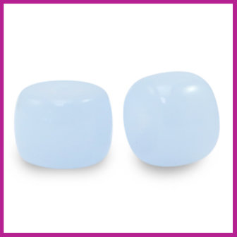 Glaskraal rondel 8mm soft blue