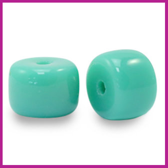 Glaskraal rondel 8mm seafoam green