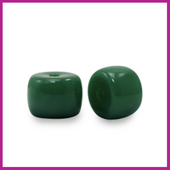 Glaskraal rondel 6mm dark green