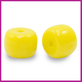 Glaskraal rondel 8mm yellow