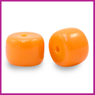Glaskraal rondel 8mm orange