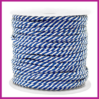 Maritiem koord 2mm blue white