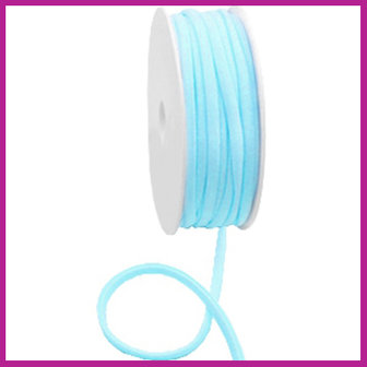 Stitched elastisch lint Ibiza light turquoise blue