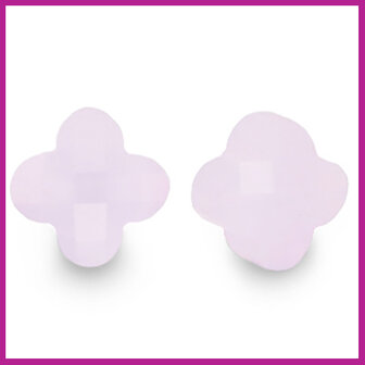 Fashion klaver facet mini semi transparant pastel lilac