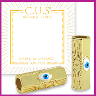 C.U.S sieraden message bead evil eye