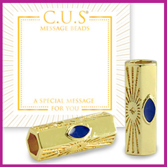 C.U.S sieraden message bead blue eye