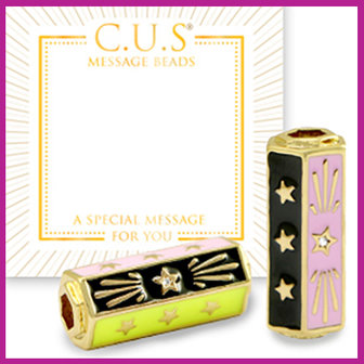 C.U.S sieraden message bead stars yellow