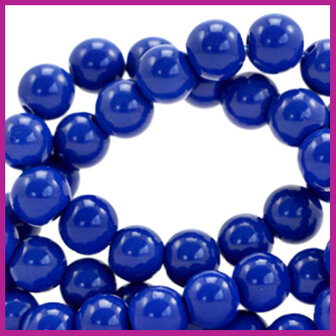 Glaskraal opaque &Oslash;4mm strong blue