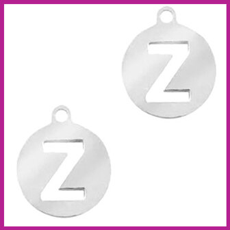 RVS stainless steel bedel initial coin zilver Z