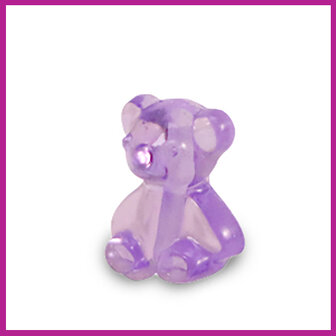 Resin kraal mini gummy bear purple