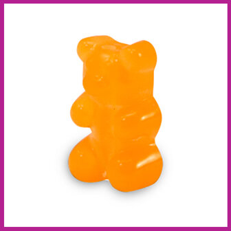 Resin kraal gummy bear neon oranje
