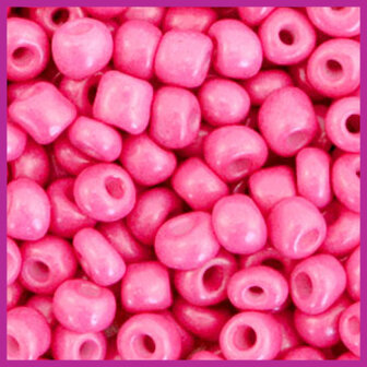 Rocailles 6/0 (4mm) neon bubble gum pink