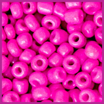 Rocailles 6/0 (4mm) neon hot pink