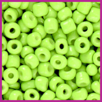 Rocailles 6/0 (4mm) neon apple green