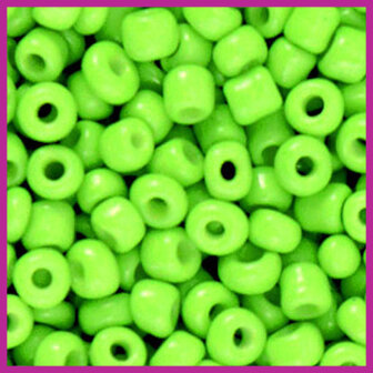 Rocailles 6/0 (4mm) neon green
