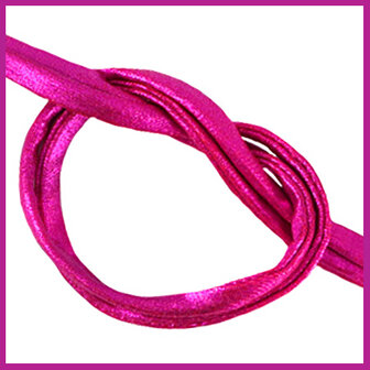 Stitched elastisch lint Ibiza Fuchsia pink metallic