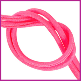 Stitched elastisch lint Ibiza neon pink
