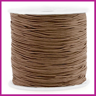 Macram&eacute; draad &Oslash;0,8mm chestnut brown 