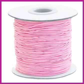 Gekleurd elastisch draad &Oslash;0,8mm pink per meter 