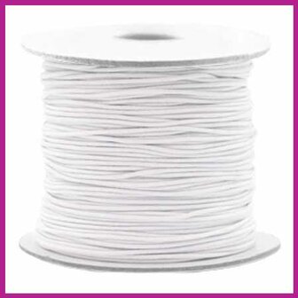 Gekleurd elastisch draad &Oslash;0,8mm off white per meter