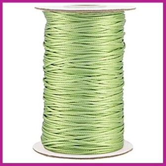 Macram&eacute; draad gevlochten 1mm grasgroen