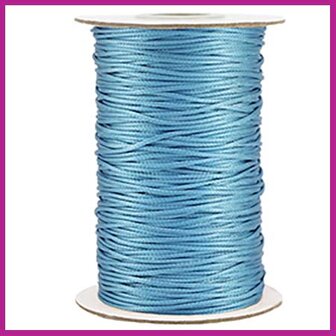 Macram&eacute; draad gevlochten 1mm sky blue