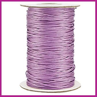 Macram&eacute; draad gevlochten 1mm sheer lilac